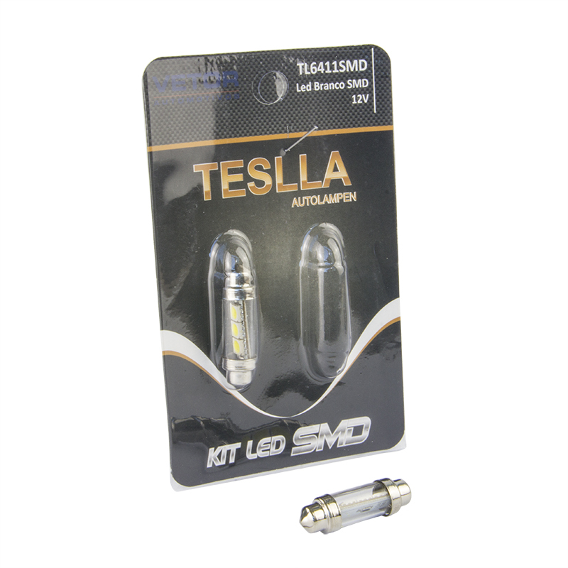 Par Lâmpada Super LED Ultra Branca 12V - Teslla - Tl6411Smd