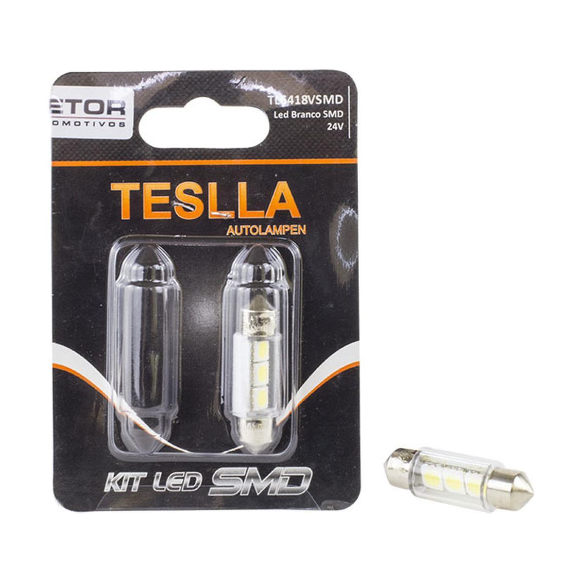 Par Lâmpada Super LED Ultra Branca 24V - Teslla - Tl6418Vsmd