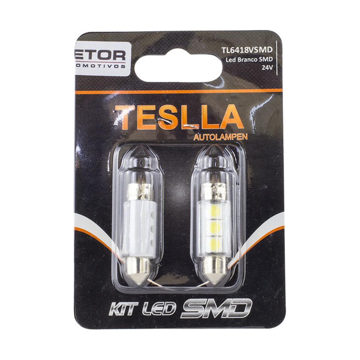 Par Lâmpada Super LED Ultra Branca 24V - Teslla - Tl6418Vsmd