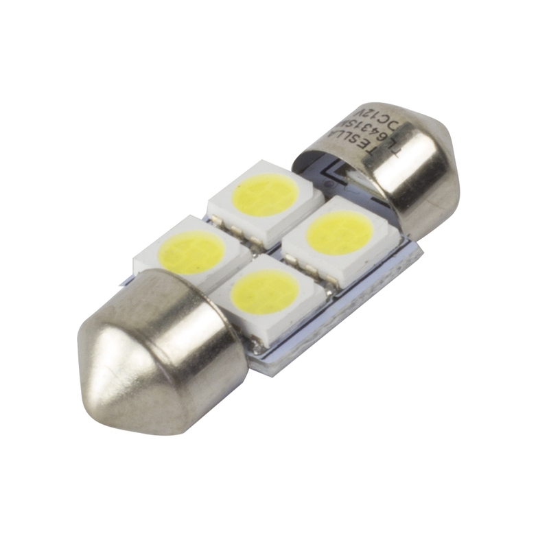 Par Lâmpada Super LED Ultra Branca 12V - Teslla - Tl6431Smd