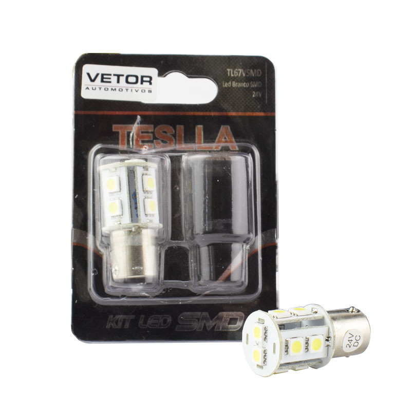 Par Lâmpada Super LED Ultra Branca 24V - Teslla - Tl67Vsmd