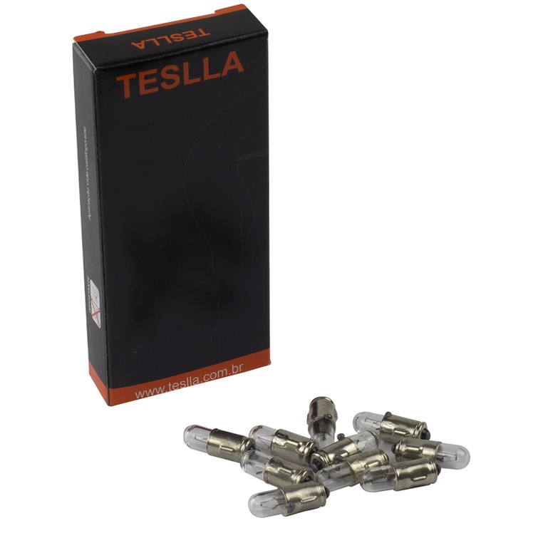 10 Lâmpadas Amarela 12V 2W - Teslla - T75
