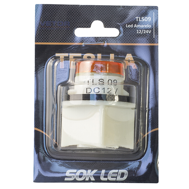 Lâmpada LED Amarela 12V - Teslla - Tls09