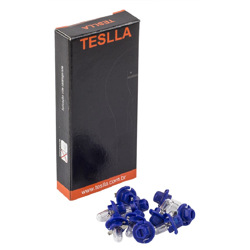 10 Lâmpadas Azul 12V 2,3W - Teslla - T2723Mfx6