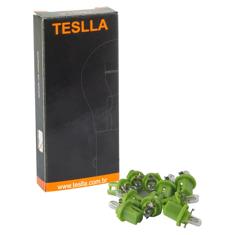 10 Lâmpadas Verde Claro 12V 2W - Teslla - T2722Mfx