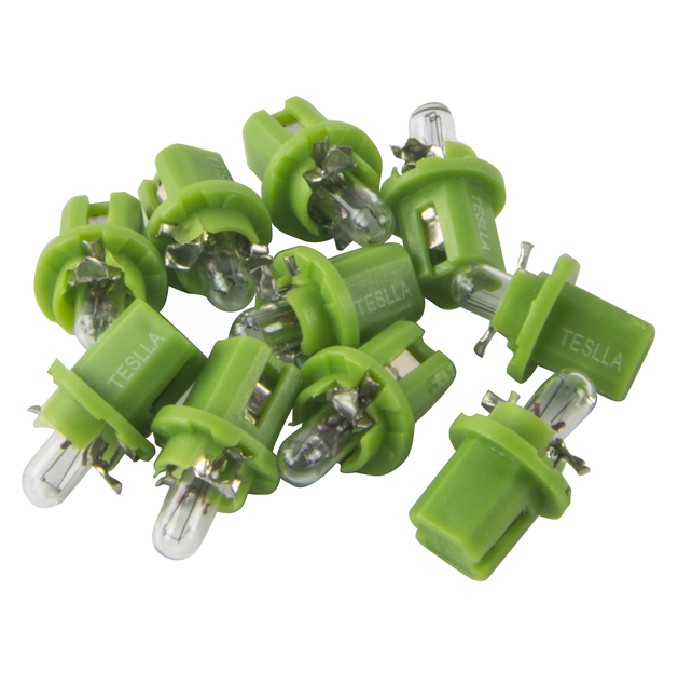 10 Lâmpadas Verde Claro 12V 2W - Teslla - T2722Mfx