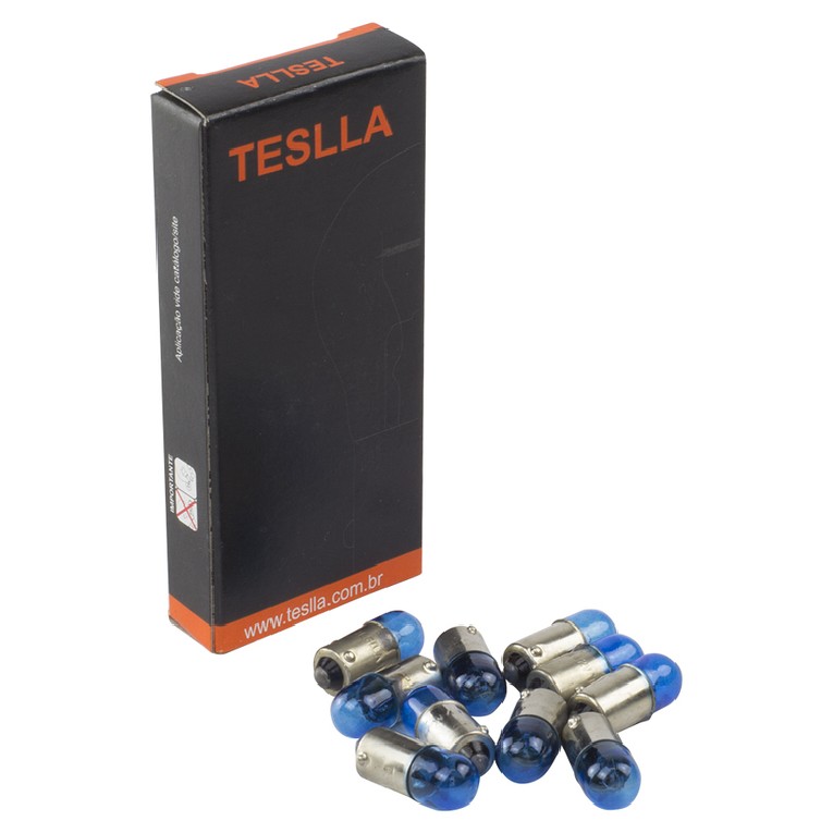 10 Lâmpadas Azul 12V 4W - Teslla - T69Blue