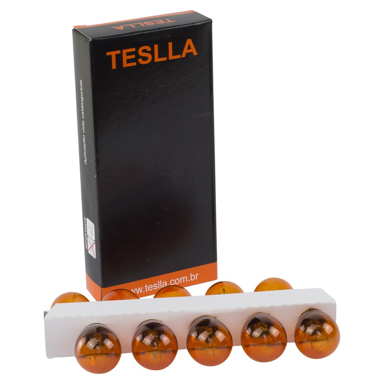 10 Lâmpadas Âmbar 12V 21/5W - Teslla - T1034Ab