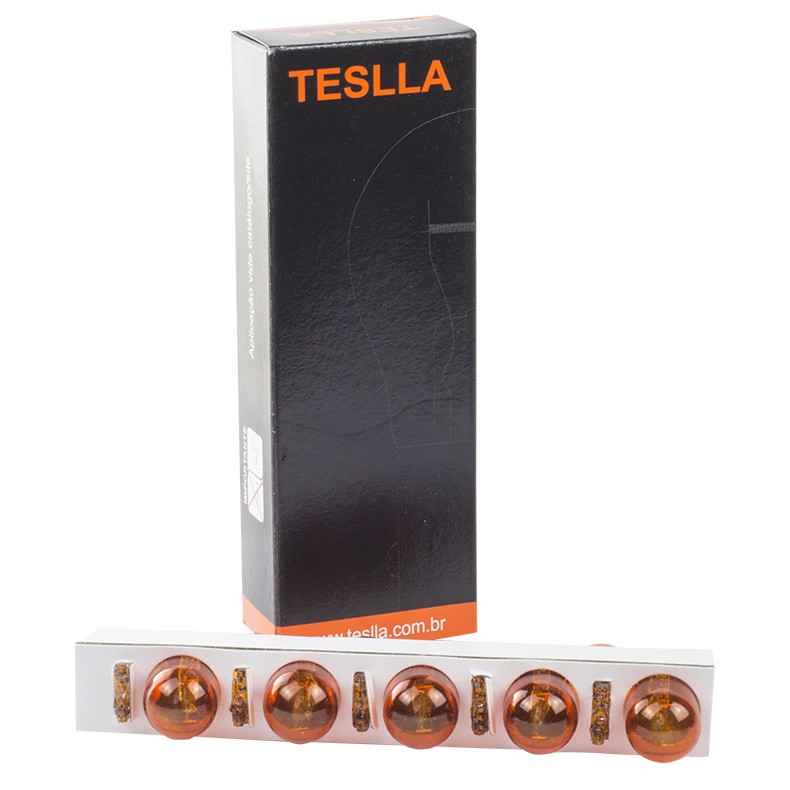 10 Lâmpadas Âmbar 12V 21/5W - Teslla - T6942Ab