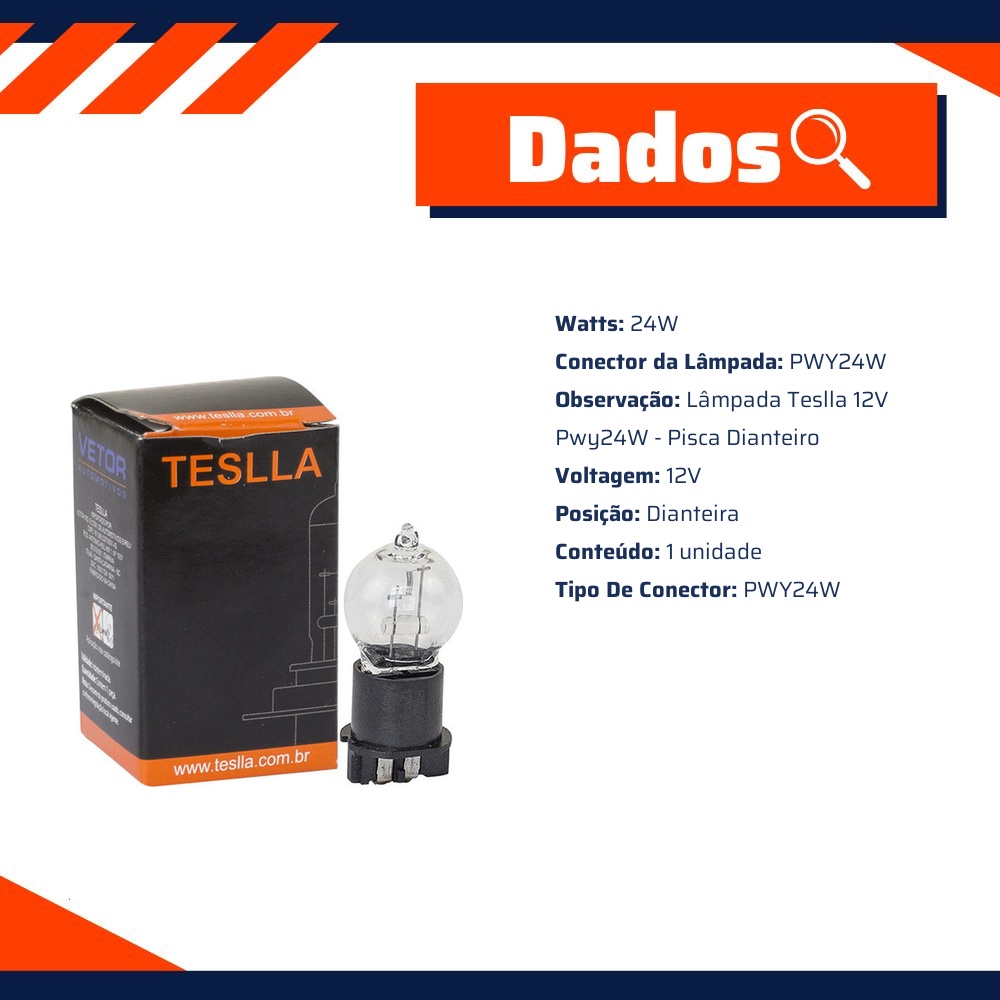 Lâmpada 12V 24W - Teslla - T1217