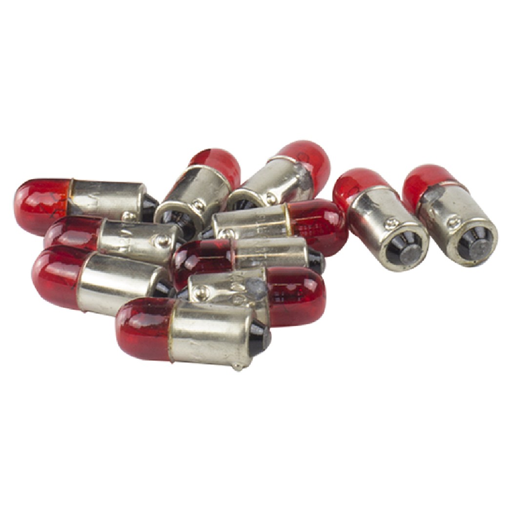 10 Lâmpadas Vermelha 12V 4W - Teslla - T69Vm