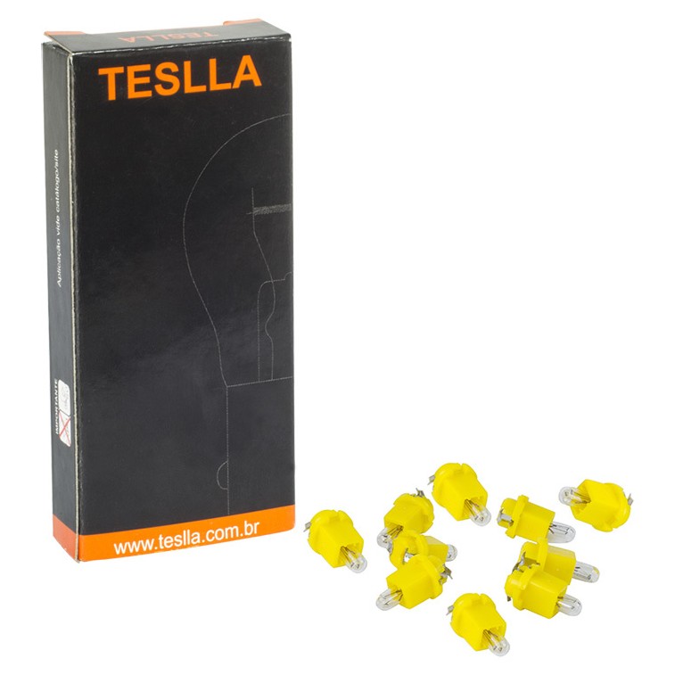 10 Lâmpadas Amarela 24V 1,2W - Teslla - T2742Mf