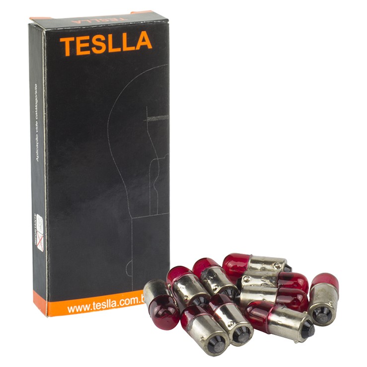 10 Lâmpadas Vermelha 24V 4W - Teslla - T69Vvm