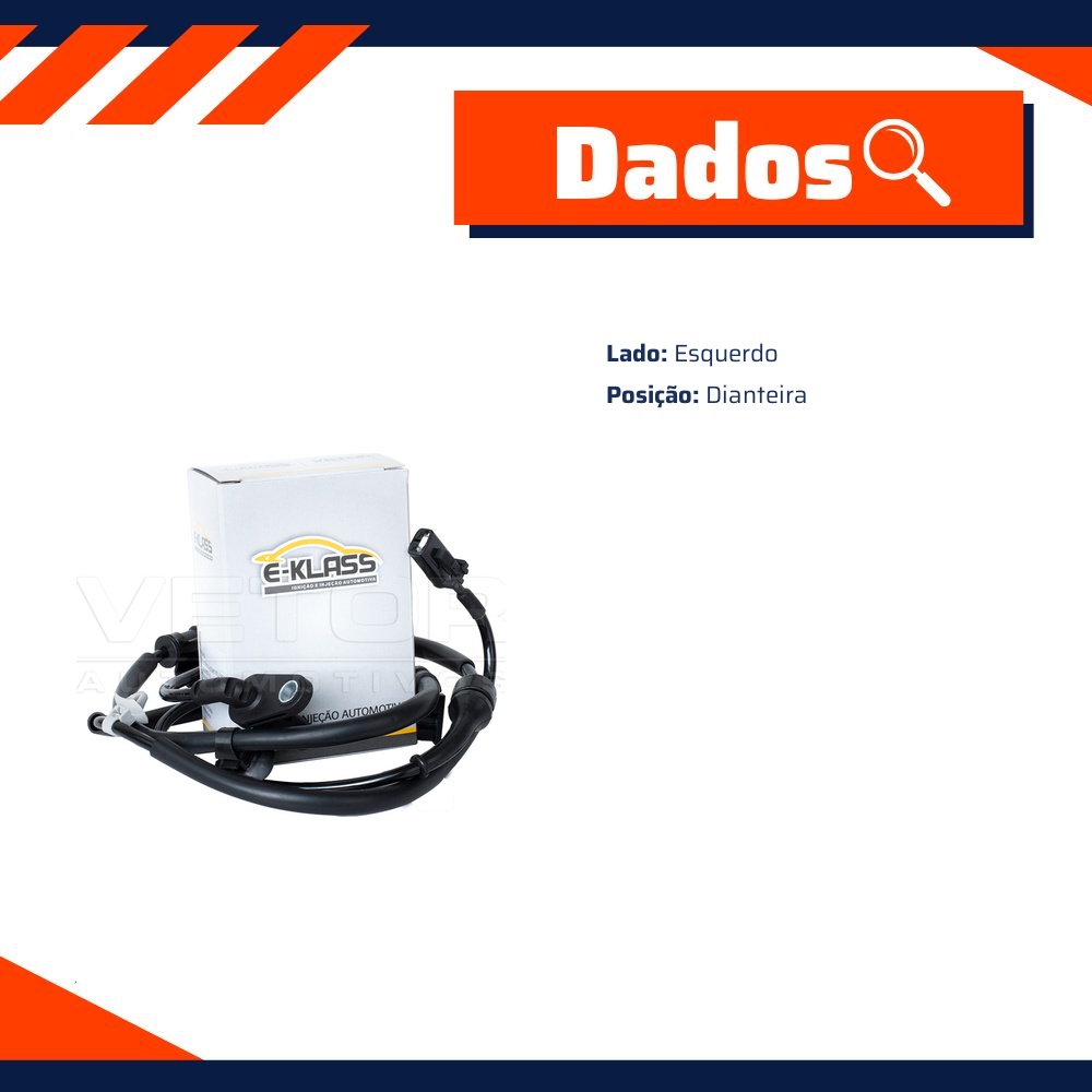 Sensor do ABS Dianteiro Esquerdo para KIA Sorento - E-Klass - Esa164