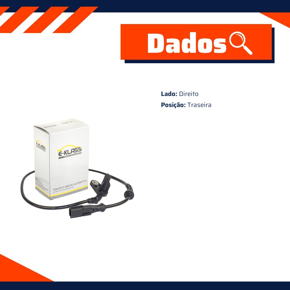 Sensor do ABS Traseiro Direito para Renault Duster - E-Klass - Esa008
