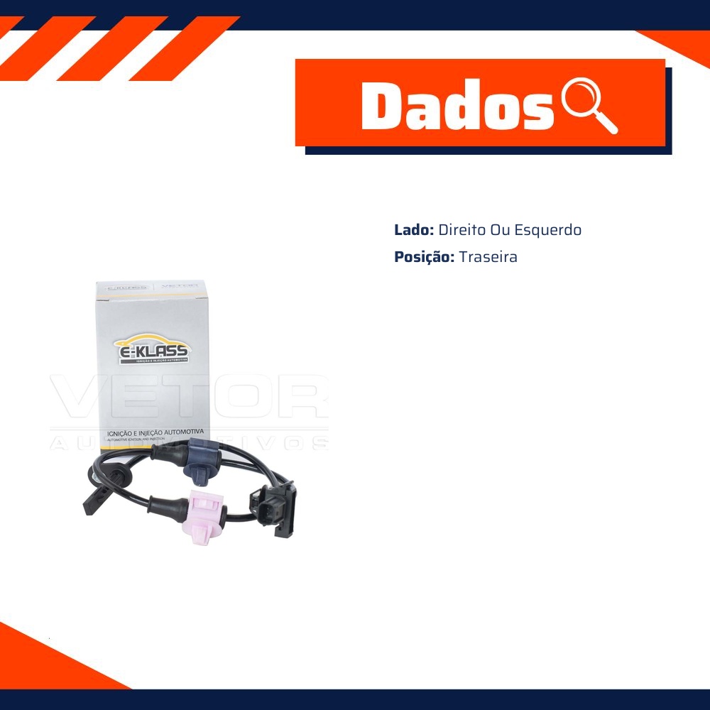 Sensor do ABS Traseiro Direito ou Esquerdo para Honda CR-V - E-Klass - Esa095
