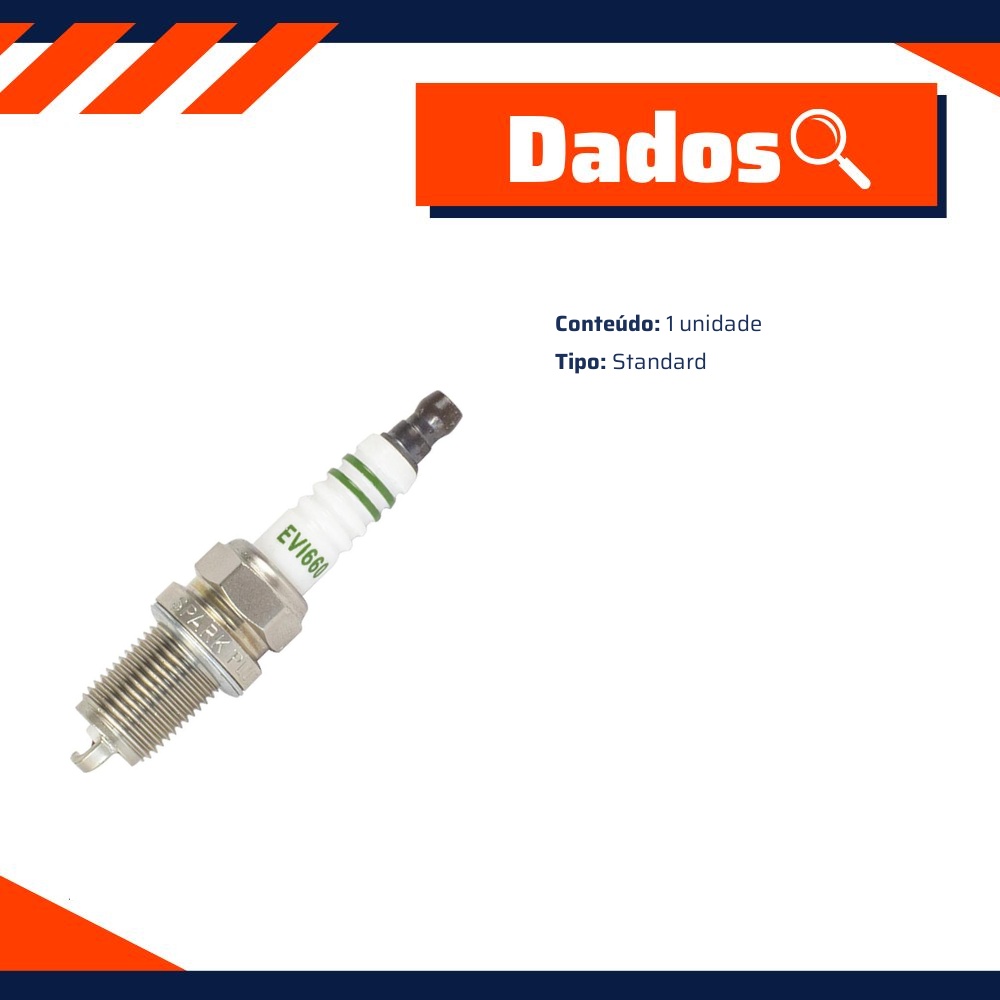 Vela de Ignição Platinum para Mitsubishi Galant e Nissan Sentra - E-Klass - Evi660