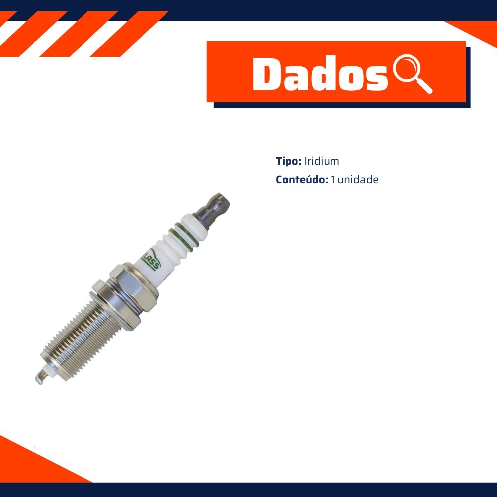 Vela de Ignição Iridium para Hyundai Santa Fé - E-Klass - Evi539