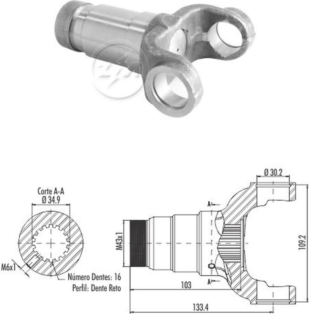 Luva do Cardan - ZM - 135.201.05