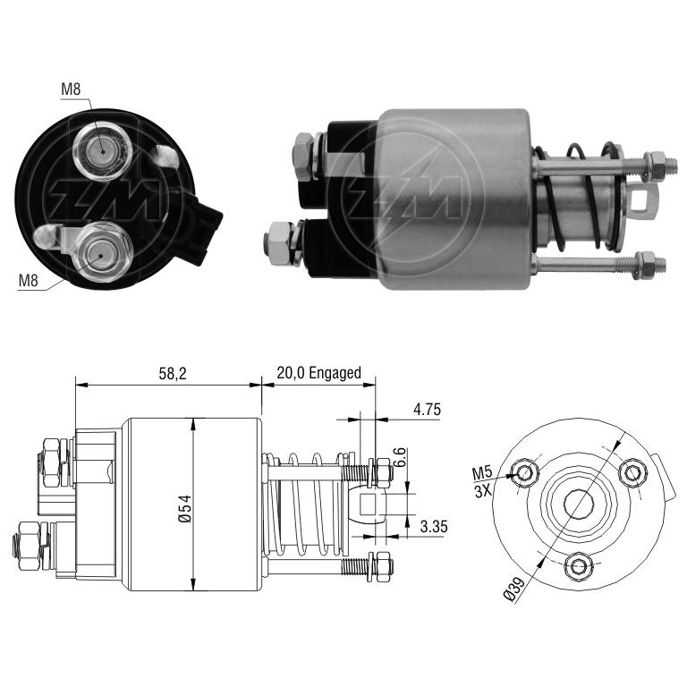 Relê Auxiliar de Partida para Toyota Corolla e Fielder - ZM - 1-397