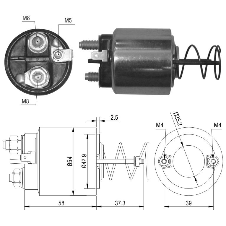 Relê Auxiliar de Partida para Citroen Xantia - ZM - 1-492