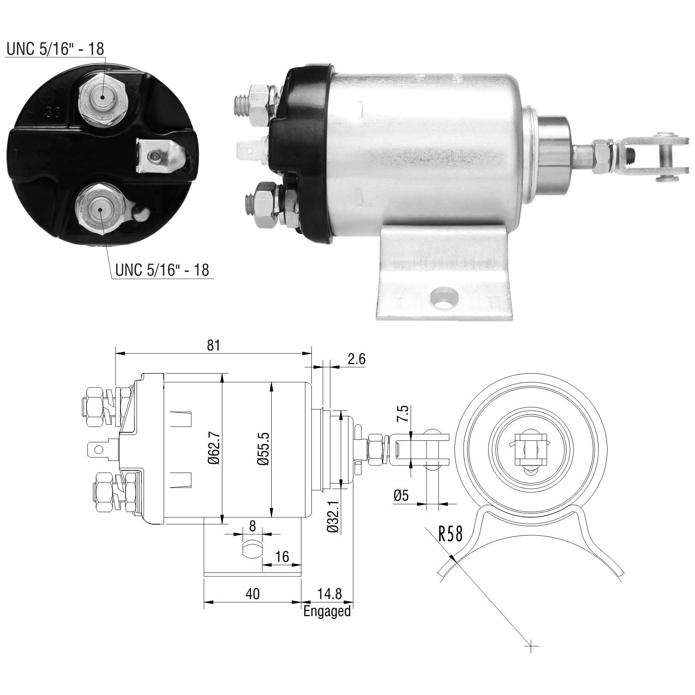 Relê Auxiliar de Partida para Ford F-4000 - ZM - 1-518