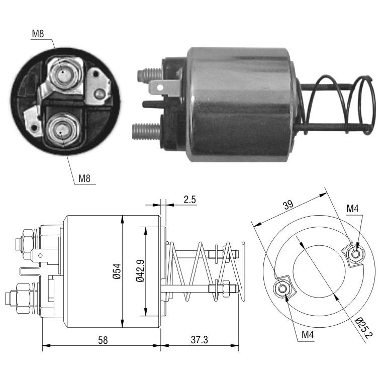 Relê Auxiliar de Partida para Renault Twingo - ZM - 1-594
