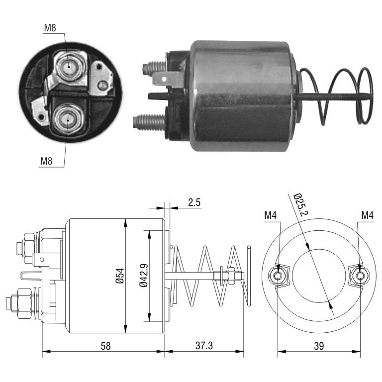 Relê Auxiliar de Partida para Land Rover Discovery 1 - ZM - 1-597