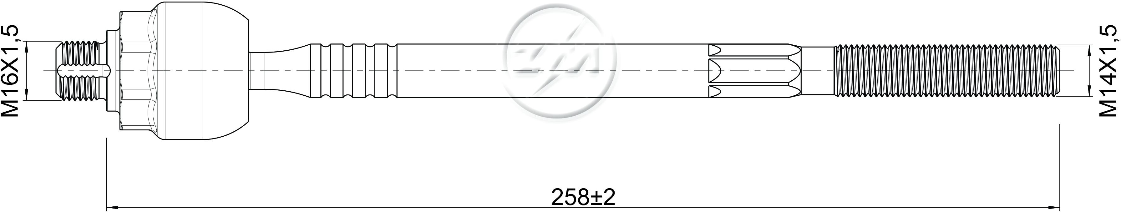 Terminal Axial para Fiat Tempra - ZM - 170.110.17