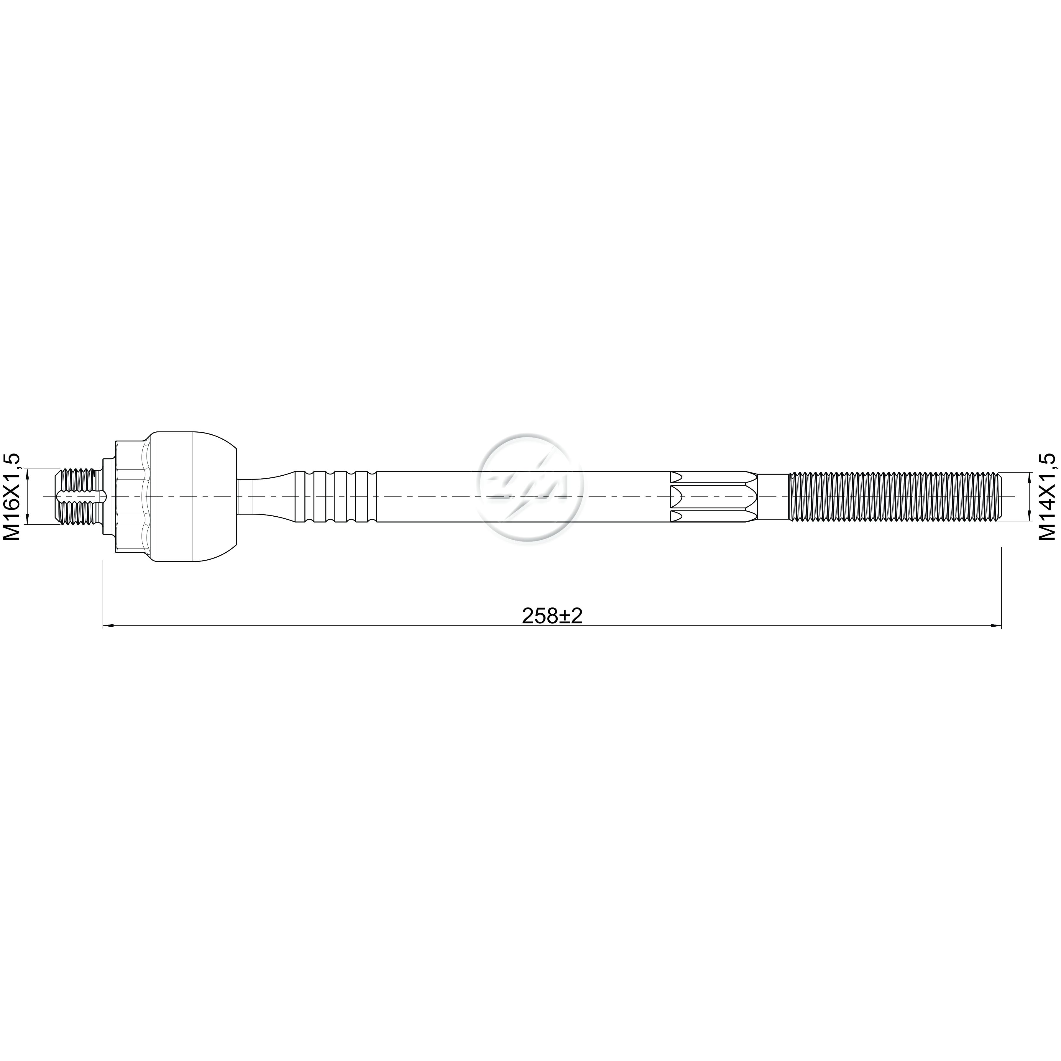 Terminal Axial para Fiat Tempra - ZM - 170.110.17