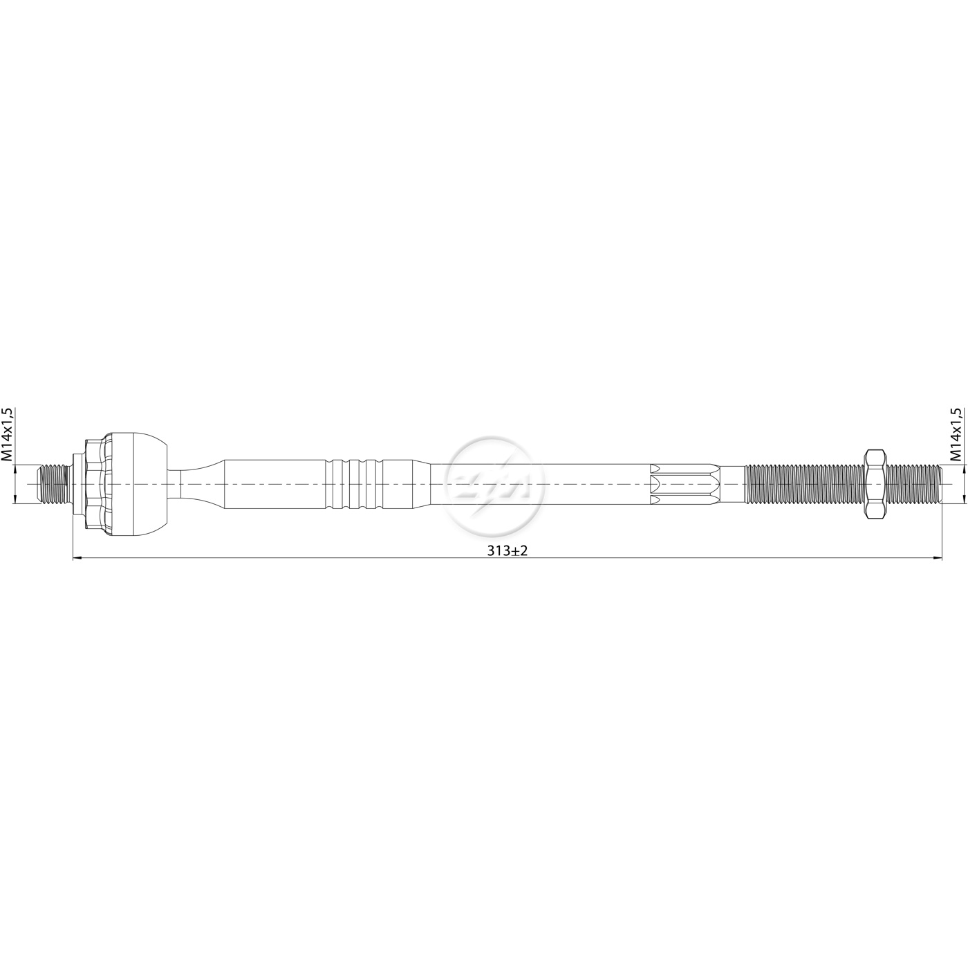 Terminal Axial para Dodge Journey e Fiat Freemont - ZM - 170.110.41