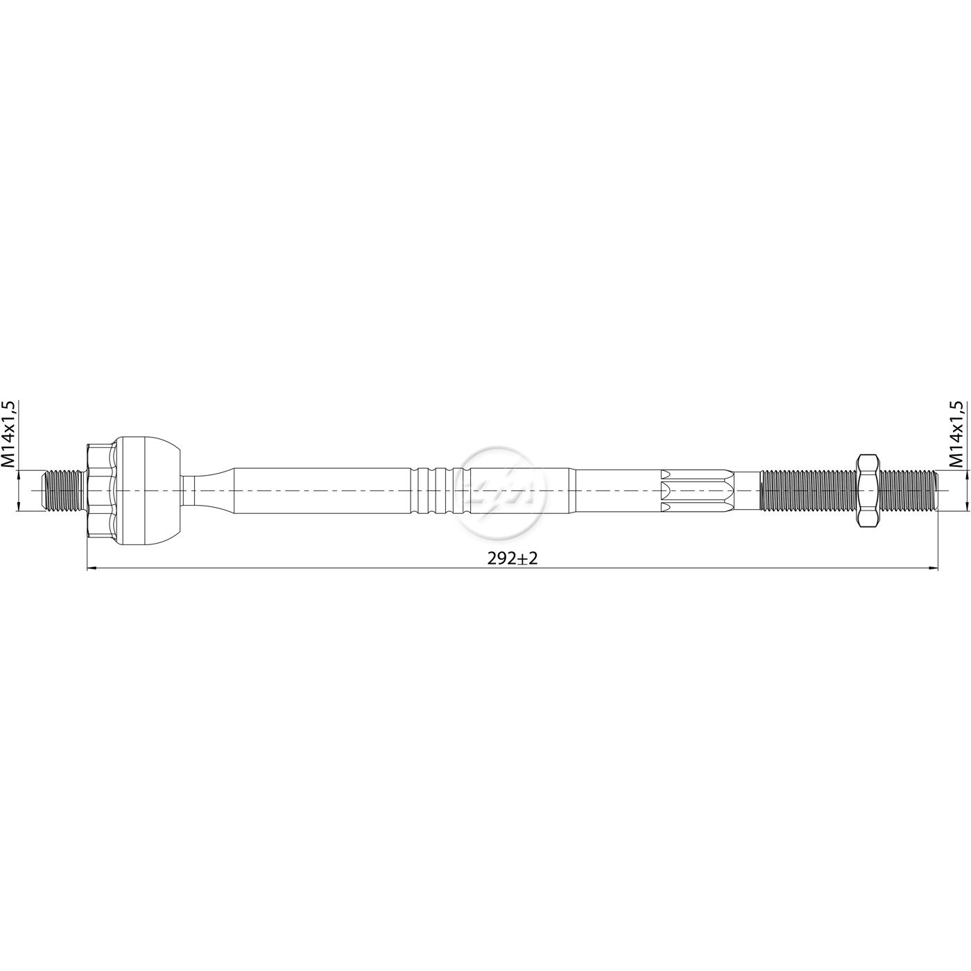 Terminal Axial para Peugeot 208 - ZM - 170.110.66