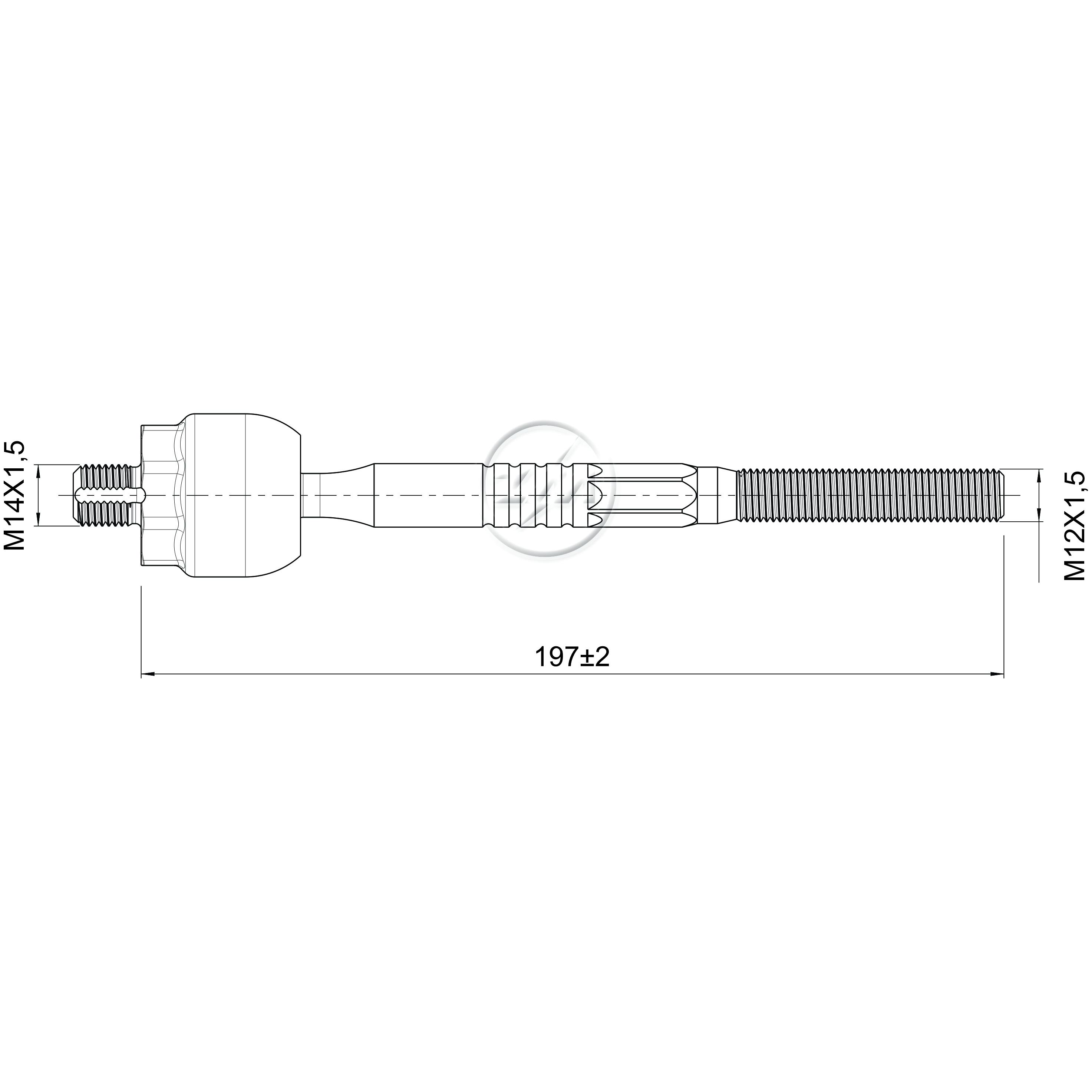 Terminal Axial para Mercedes-Benz A 160 e A 190 - ZM - 170.112.50