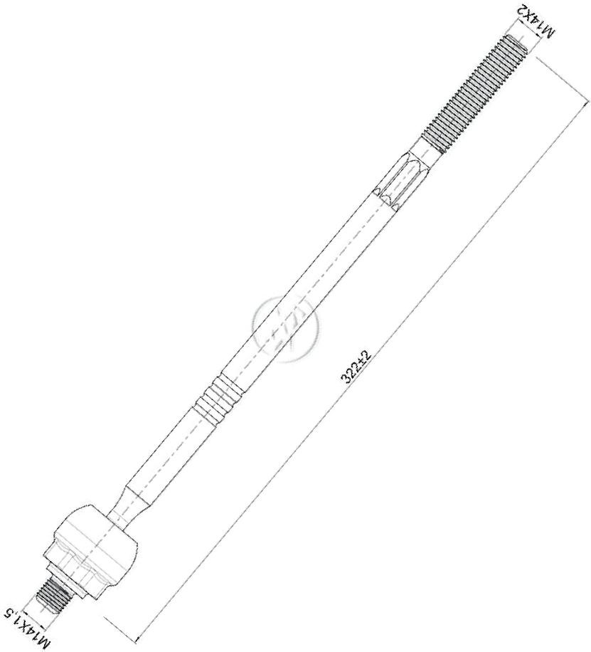 Terminal Axial para Volkswagen Logus e Pointer - ZM - 170.114.51