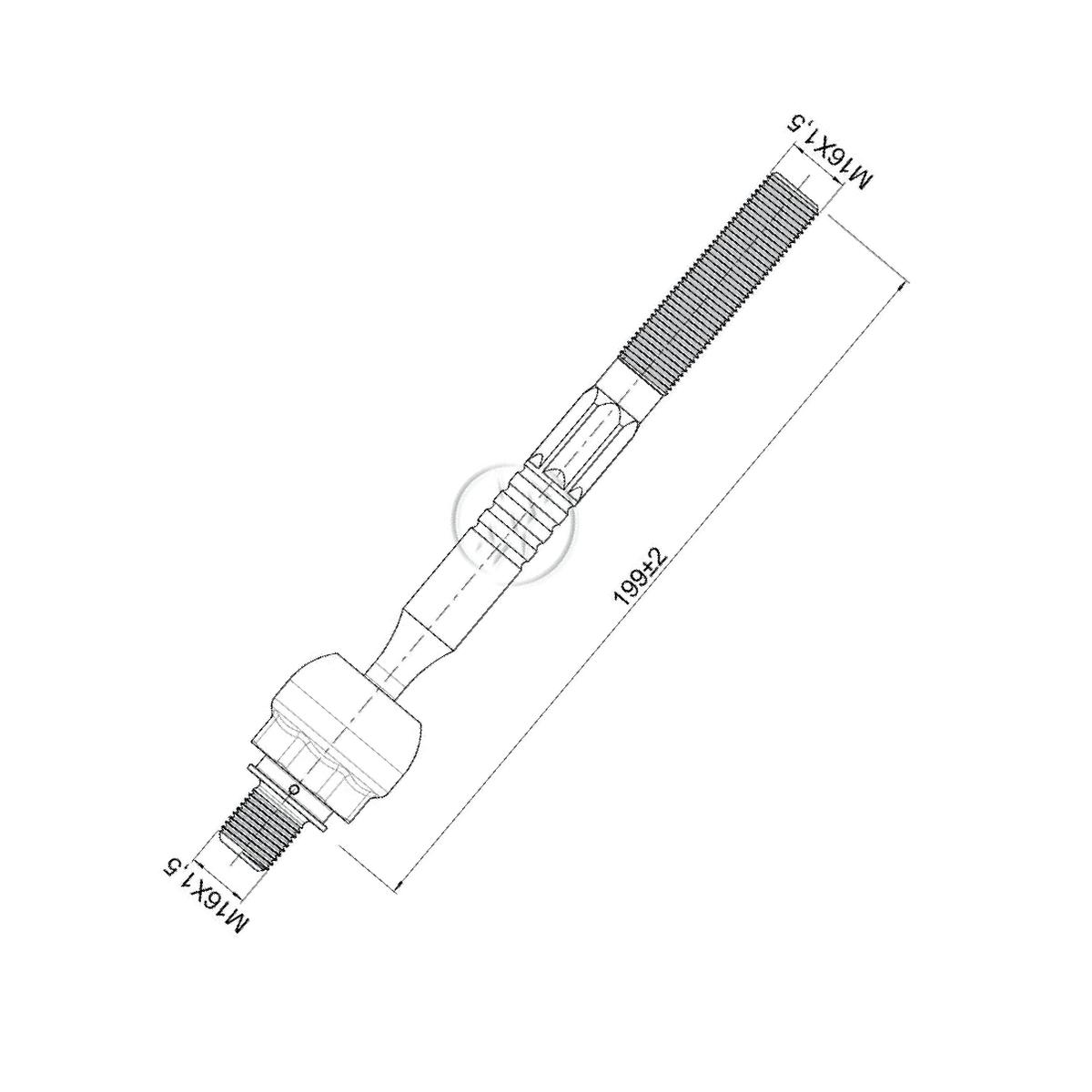 Terminal Axial para Hyundai Santa Fé e KIA Sorento - ZM - 170.118.01
