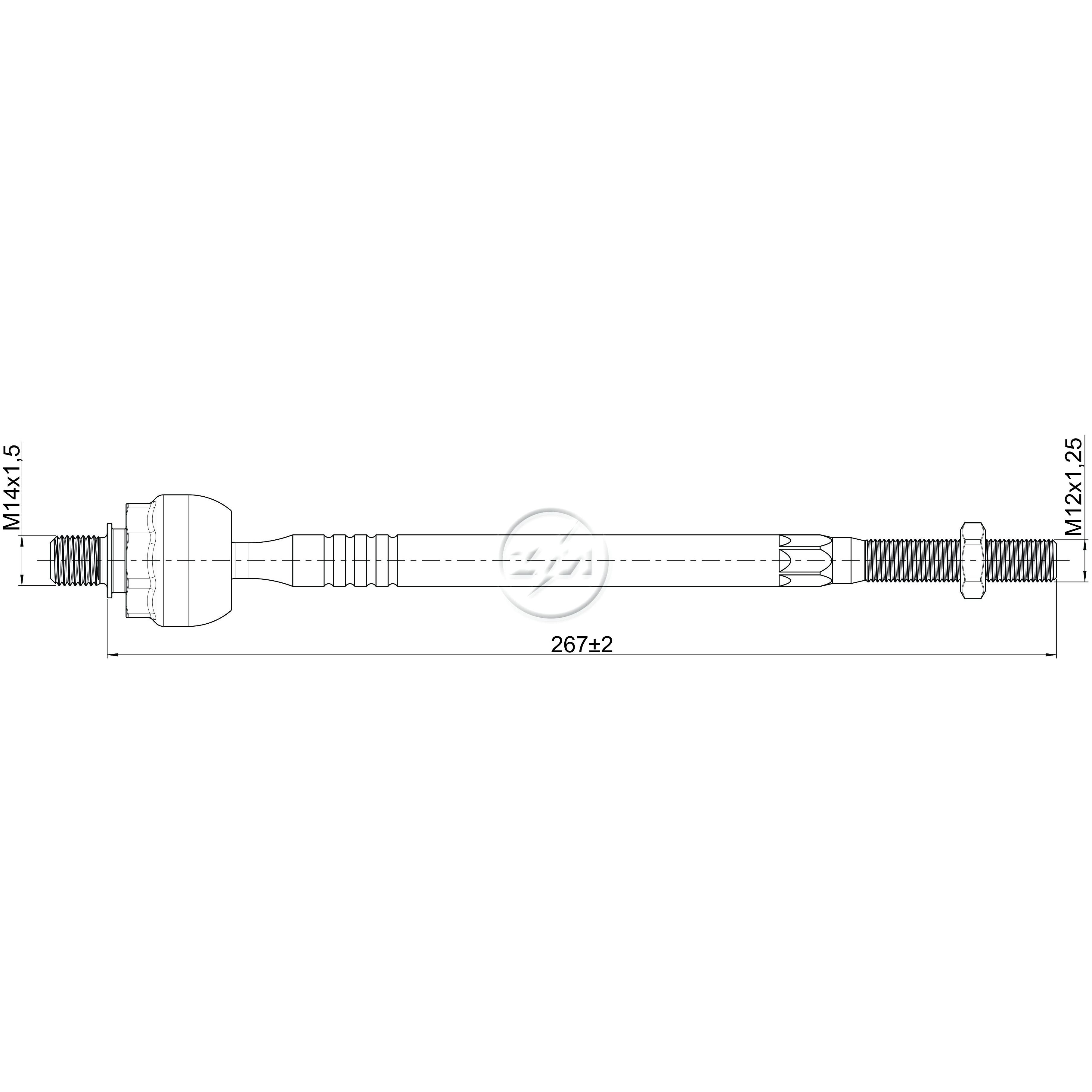 Terminal Axial para Hyundai Atos Prime - ZM - 170.118.08