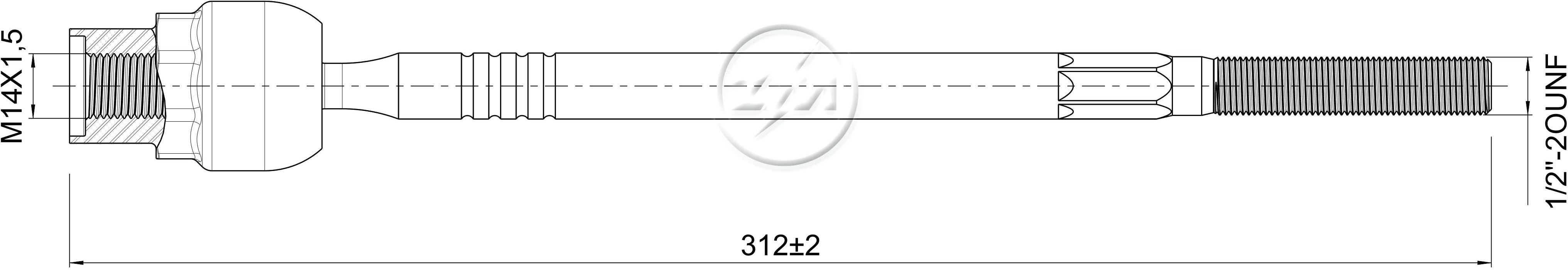 Terminal Axial para Volkswagen Apollo - ZM - 170.124.50