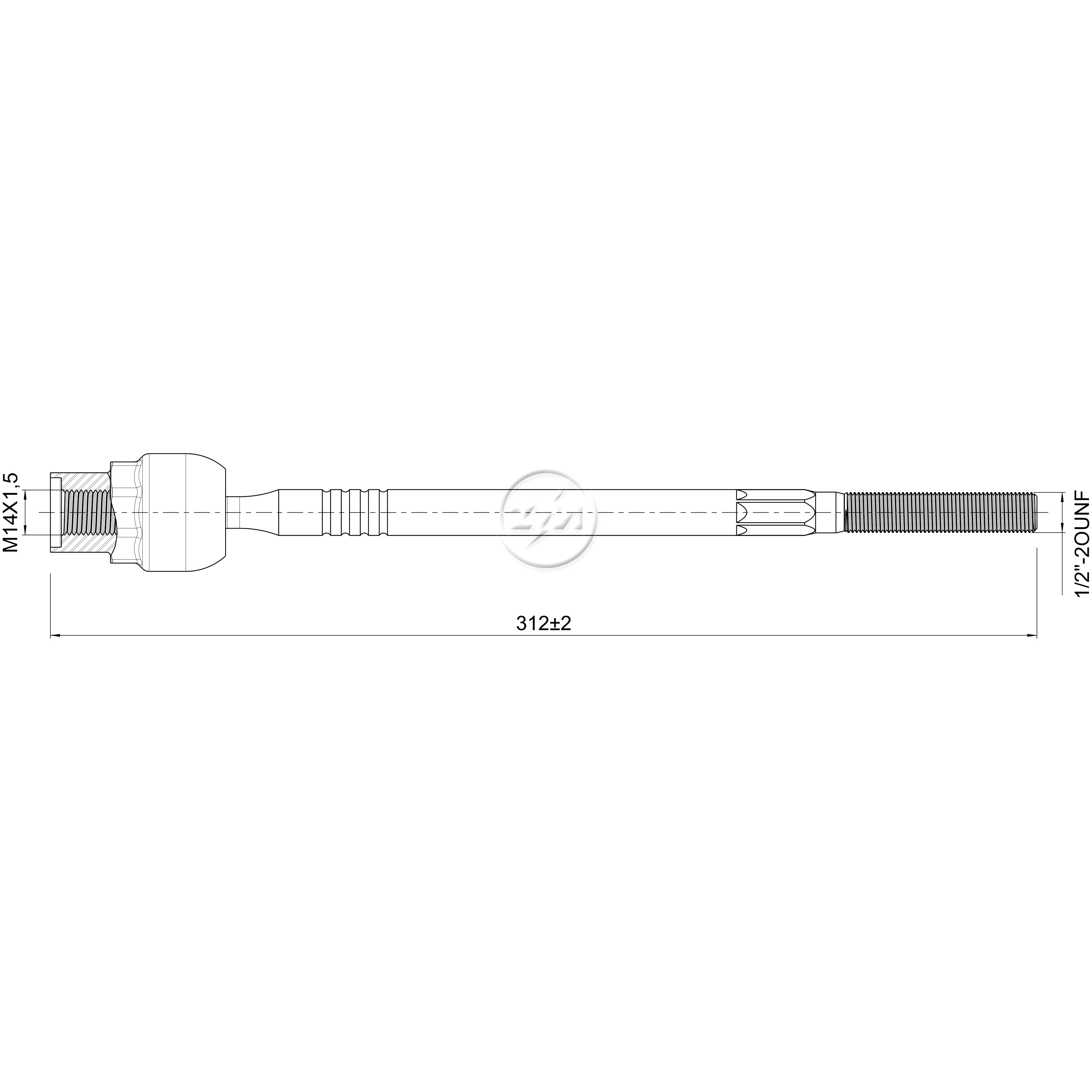Terminal Axial para Volkswagen Apollo - ZM - 170.124.50
