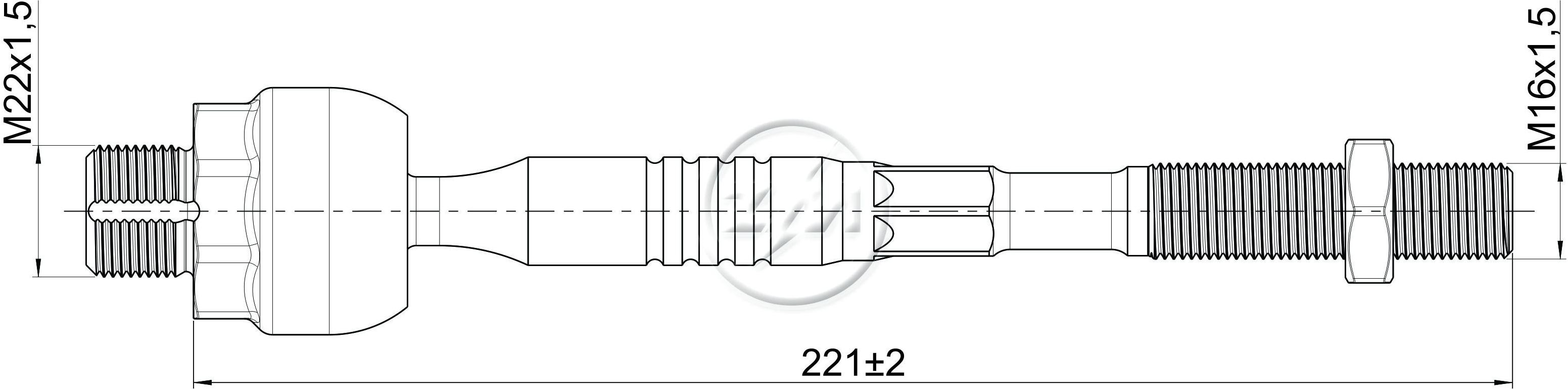 Terminal Axial para Ford Edge - ZM - 170.214.55