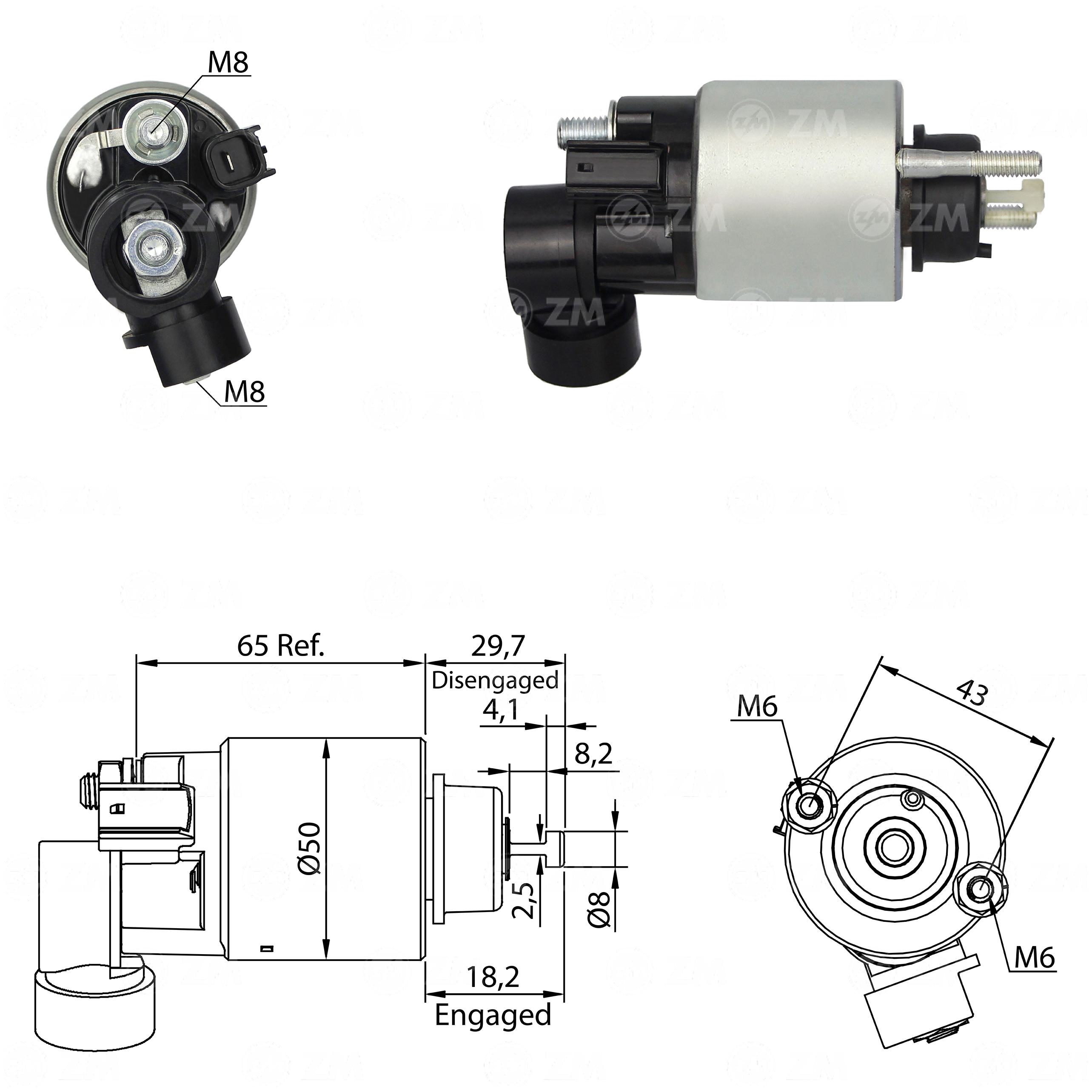 Relê Auxiliar de Partida para Honda Accord - ZM - 1-705