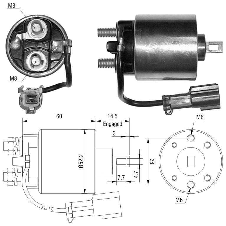Relê Auxiliar de Partida para Nissan Maxima e Sentra - ZM - 1-719