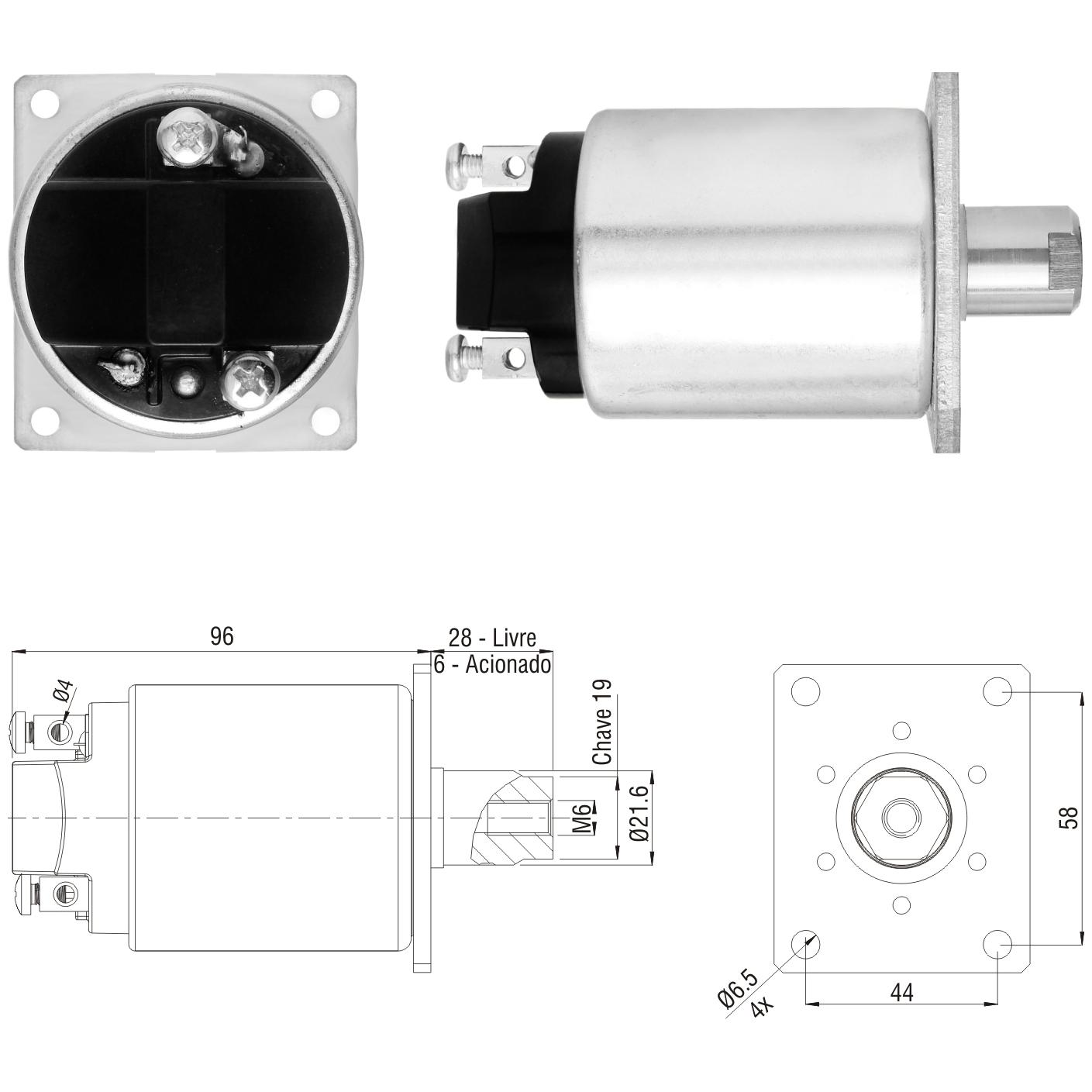 Solenoide de Corte da Bomba Injetora - ZM - 1-733