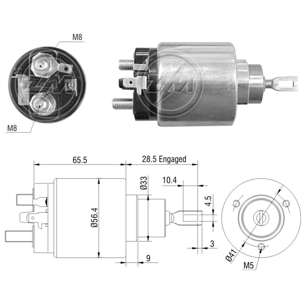 Relê Auxiliar de Partida para Volkswagen Gol - ZM - 1-773