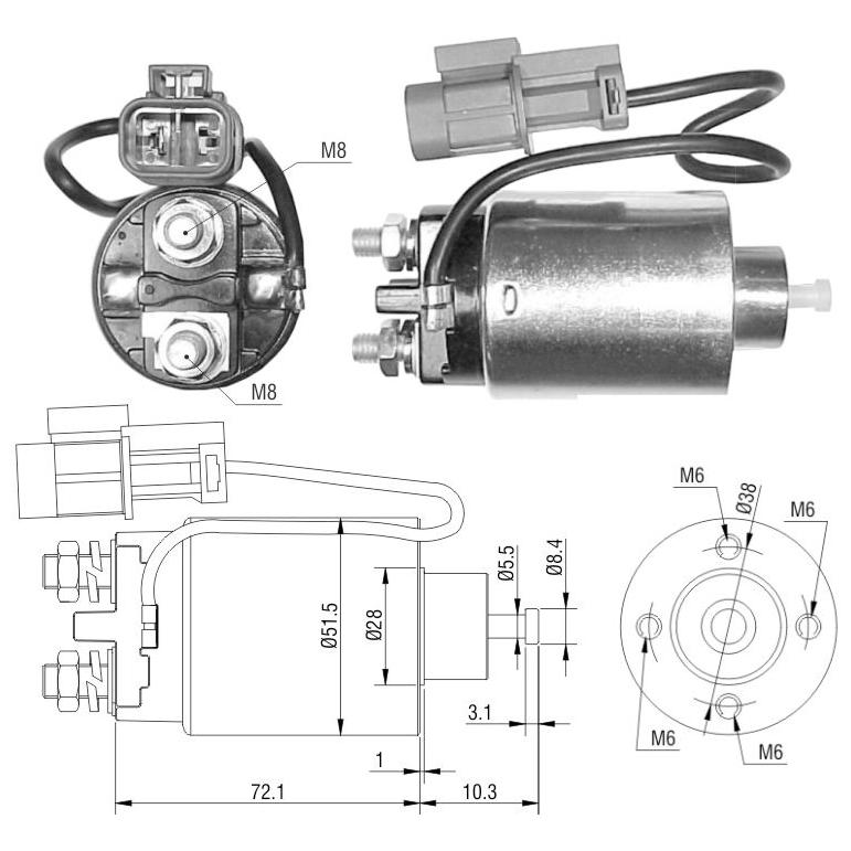 Relê Auxiliar de Partida para Nissan Terrano - ZM - 1-794