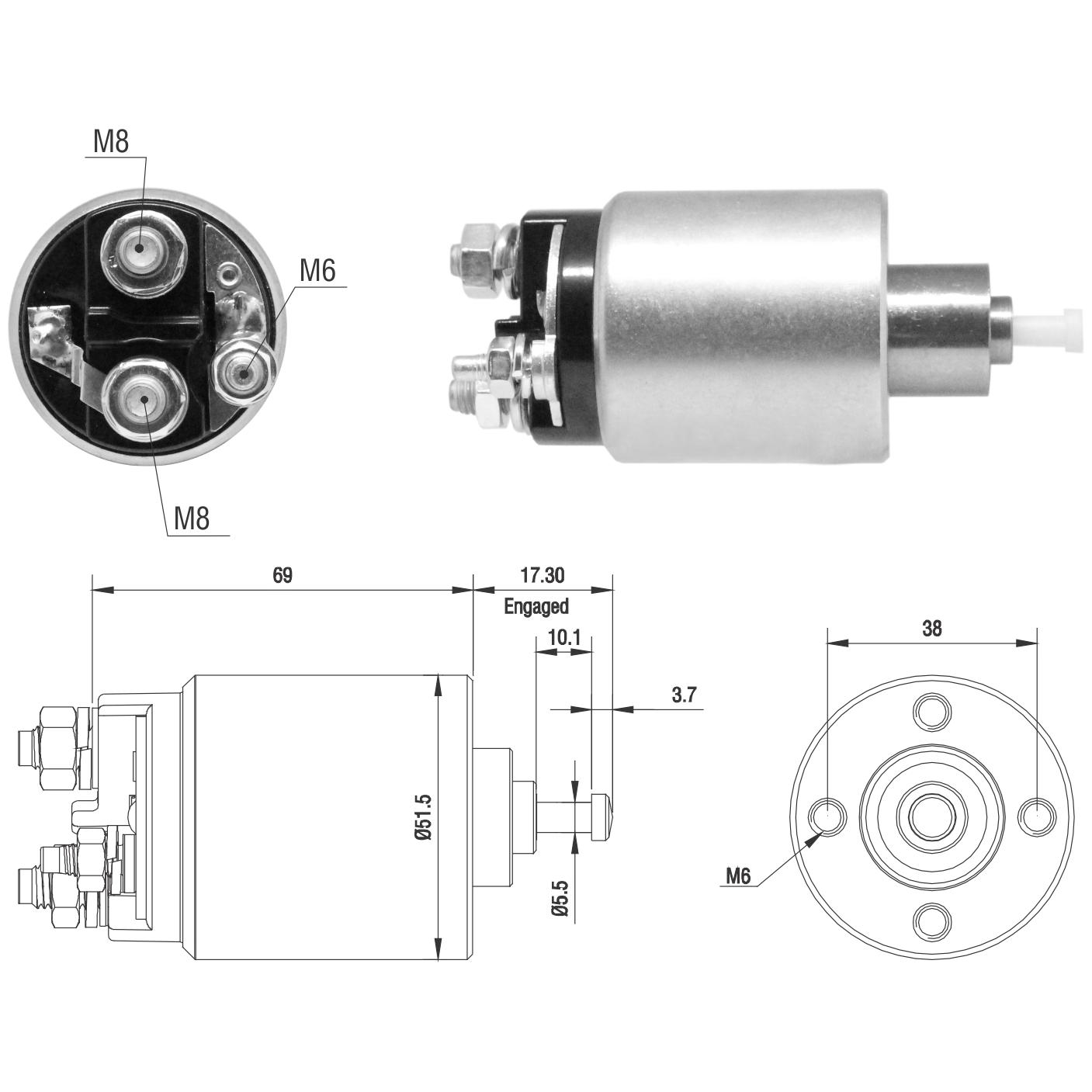 Relê Auxiliar de Partida para Ford Focus - ZM - 1-961
