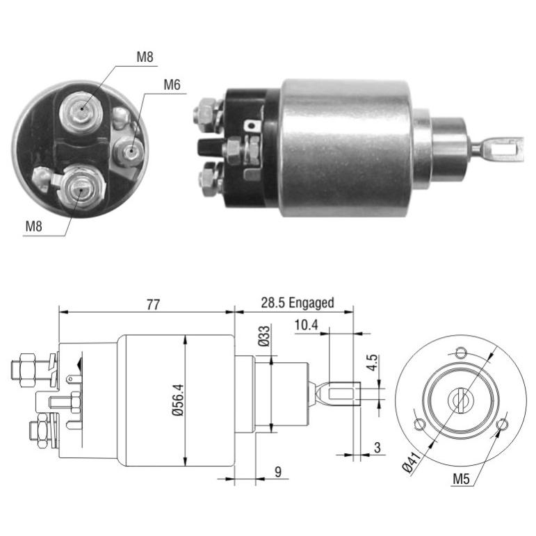 Relê Auxiliar de Partida para Mercedes-Benz A 160 - ZM - 1-973