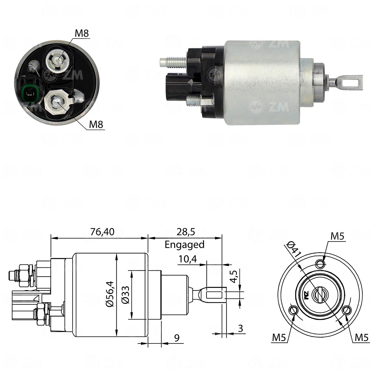 Relê Auxiliar de Partida para Toyota Corolla e Fielder - ZM - 1-978