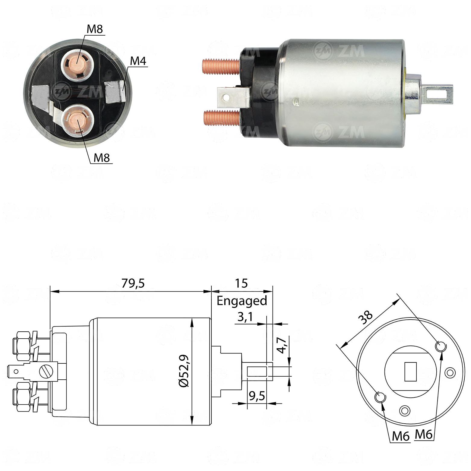 Relê Auxiliar de Partida para Nissan Frontier e Terrano - ZM - 1-981