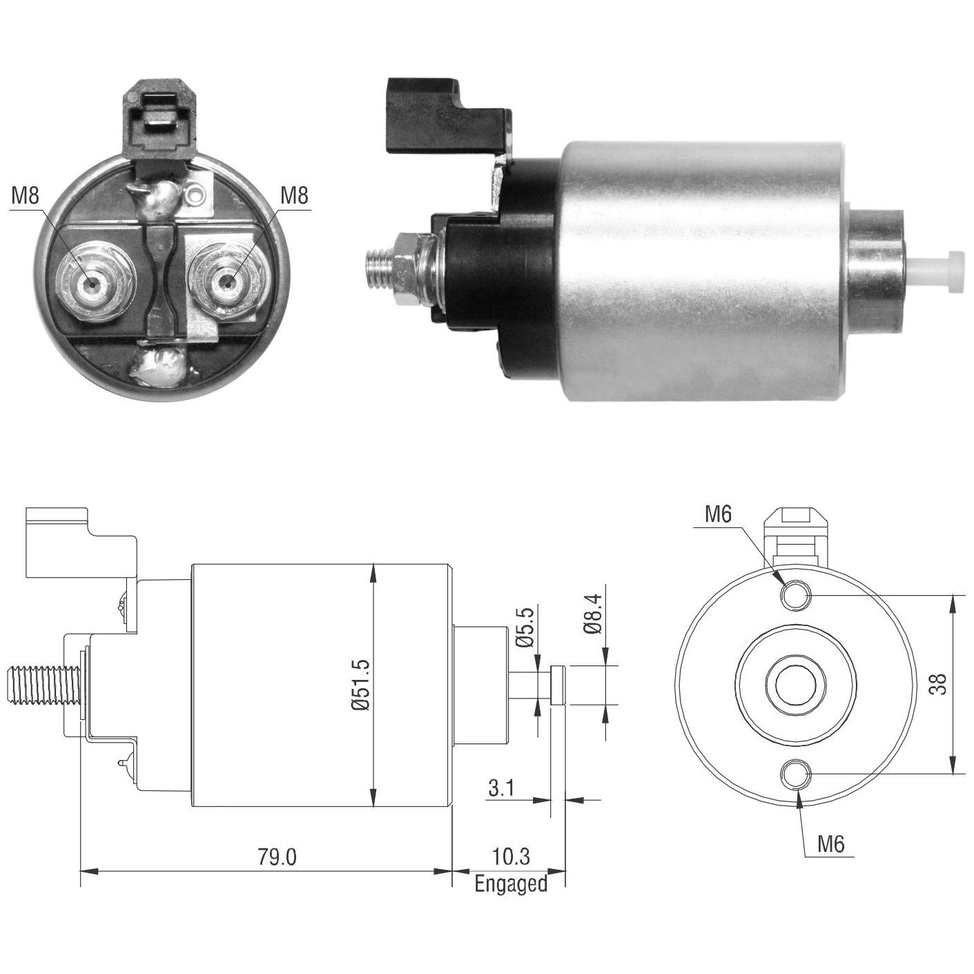 Relê Auxiliar de Partida para Lifan X60 - ZM - 1-992