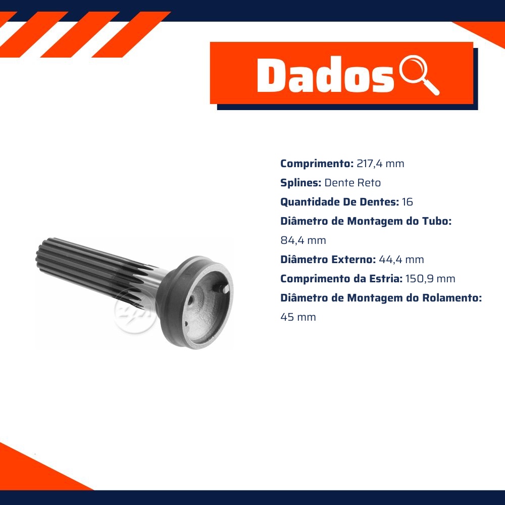 Ponteira Deslizante do Cardan - ZM - 235.001.16